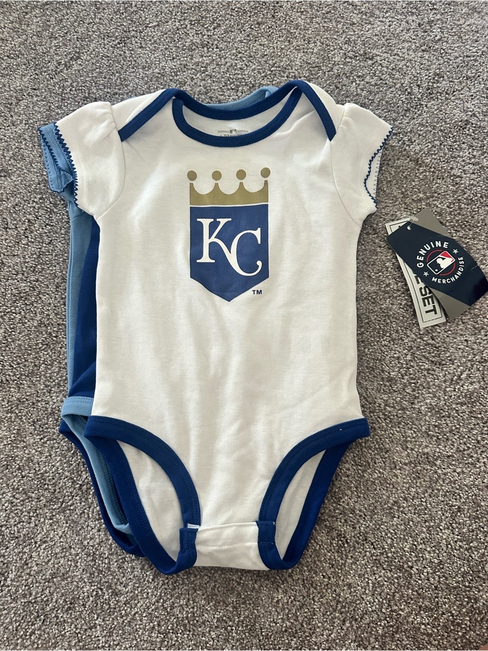 Kansas City Royals 3 Piece Onesie Bodysuit Set